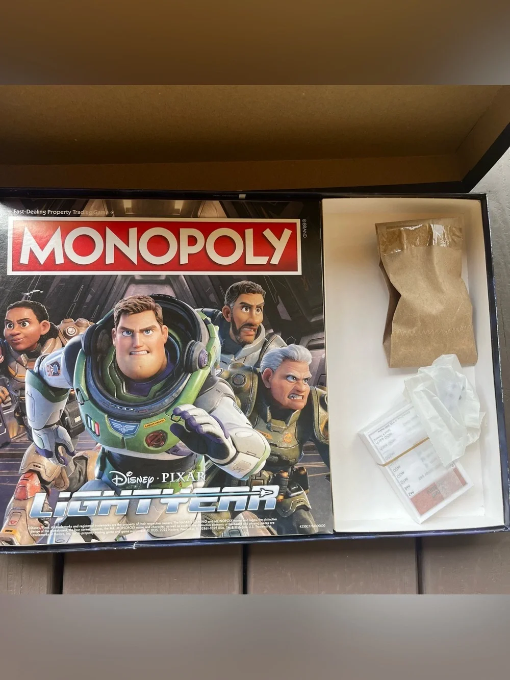 Disney Buzz Lightyear 2022 Hasbro Monopoly Board Game Toy Story Cat Icon New
